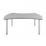 Geschwungener Tisch, 140x70 cm, höhenverstellbar 58-72 cm, 